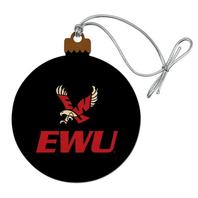 Eastern Washington University Secondary Wood Christmas Tree Holiday Ornament