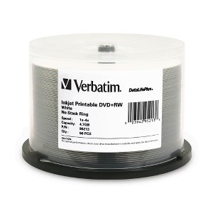 DVD+RW 4.7GB 4X DataLifePlus White Inkjet Printable - 50pk Spindle - 1 of 1