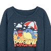 Women's - Pokémon - Beach Spheal Lightweight French Terry Wide Neck Long Sleeve Shirt - 2 of 4