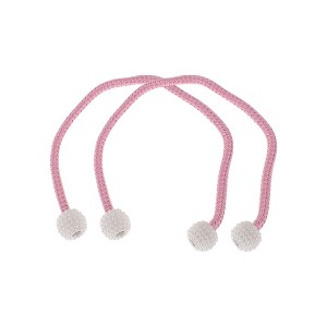 Unique Bargains Magnetic Buckle Medium Faux Pearl Curtain Strap Polyester Rare Earth Magnet 2 Pcs - 1 of 4