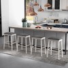 Tangkula 29" Bar Stool Set of 4 w/ Padded Seat Cushions Rubber Wood Legs Upholstered - 2 of 4