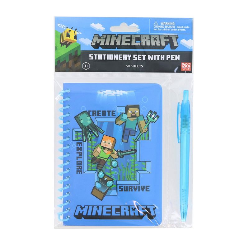 Innovative Designs Minecraft Spiral Notebook with Pen | 50 Sheets, 1 of 4