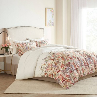Mariana Full/Queen Multicolor Cotton Floral Duvet Cover Set