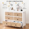 6 Drawer Dresser for Bedroom，Waveform Fluted Dresser Chest with Large Drawer, Wooden Chest of Dresser Storage Cabinet - 4 of 4