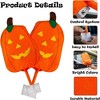 Zone Tech Halloween Pumpkin Car Decoration Kit with Headlight Covers with Lights - Orange and Yellow for Car Exterior - 3 of 4