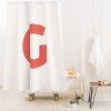 Deny Designs April Lane Art Block Monogram Shower Curtain - 2 of 3