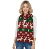 Anna-Kaci Women's Knitted Winter Scarf with Reindeer and Snowflake Holiday Pattern 66×12 Inches - 2 of 4
