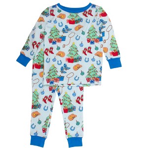RuffleButts SoftSnooze Toddler Gender Inclusive Holiday Long Sleeve Pajama Set - 1 of 4