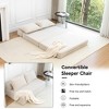 Foldable Sofa Bed Sleeper Lounge Chair with Pillow, Floor Mattress Floor Couch w/ Backrest for Living Room/Dorm/Guest Room/Home Office - 3 of 4