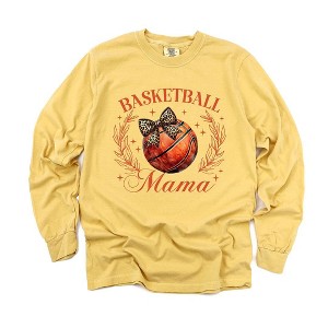 Simply Sage Market Women's Coquette Basketball Mama Long Sleeve Garment Dyed Tee - 1 of 4