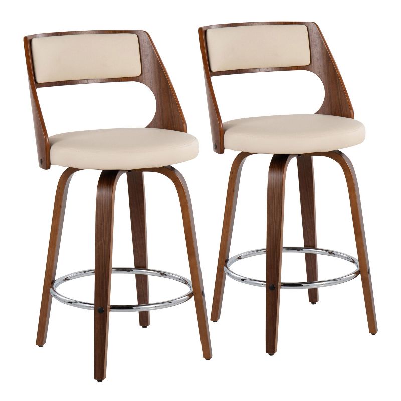 Set of 2 Cecina Upholstered Counter Height Barstools - Lumisource, 1 of 11