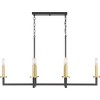 Progress Lighting Blakely 6-Light Linear Chandelier, Graphite Finish, Open Linear Form, Satin Brass Accents - 4 of 4
