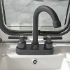 LunaLulinlk Black bathroom faucet, suitable for 2 or 3 mounting holes, basin hot and cold mixer tap - 3 of 4