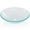 vidaXL Basin Tempered Glass 16.5 in. Transparent - 3 of 4