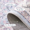 Acekool Washable Area Rug, Soft Distressed Low Pile Non-Slip Vintage Carpet, Foldable Indoor Floor Rug for Living Room, Bedroom - 4 of 4