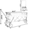 Grungis Extended Heavy-Duty Wagon Cart,Foldable Shopping Cart with 7" All-Terrain Wheels & Ultra-Stable Frame,Utility Cart for Camping,Shopping - 3 of 4