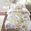 Sapphtopaz Bedding Comforter Set Quilt Set Ultra Soft Microfiber Modern Botanical Featuring Yellow and Gray Leafy Print - 4 of 4