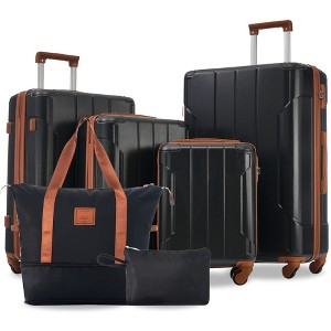 YONWAY Luggage Set 5 Piece Expandable Lightweight ABS Hardshell Suitcases with Wheels - 1 of 4