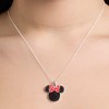 Disney Minnie Mouse Red Bow Pendant Necklace - 2 of 4