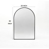 20x30 INCH Arch Bathroom Mirror, Wall Mounted Vanity Metal Frame Mirror for Bedroom, Entryway, Living Room - 3 of 4