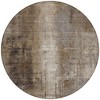 Brown And Ivory Abstract Washable Indoor Outdoor Area Rug - 4 of 4