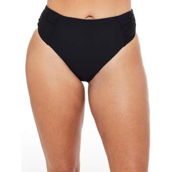 Birdsong Women's Ruched High-Waist Bikini Bottom - S20154