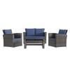Sapphtopaz Patio Furniture Set Wicker Woven Sectional Outdoor Chairs with Cushion and Coffee Table Sofa Set for Outdoor, Terrace - 2 of 4