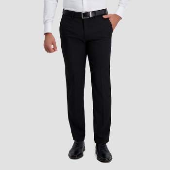 Men's Casual Pants Social Slim Fit Black Trousers Fashion Elastic