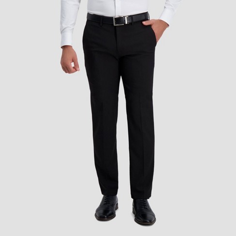 Haggar H26 Men's Premium Stretch Straight Fit Trousers - Black