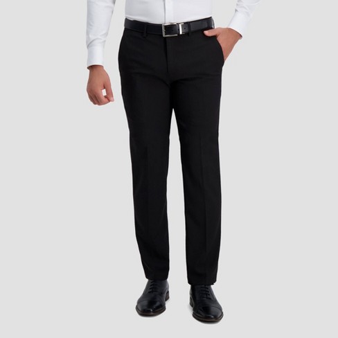 Haggar H26 Men's Premium Stretch Straight Fit Trousers - Black 32x34