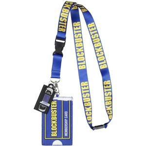 Blockbuster Video Membership Card ID Badge Holder Lanyard And Rubber Charm - 1 of 3