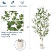 Artificial Eucalyptus Tree,Tall Faux Eucalyptus Plant with Silver Dollar Leaves,Indoor Fake Tree in Plastic Pot for Home,Office,Living Room,Decor - 2 of 4