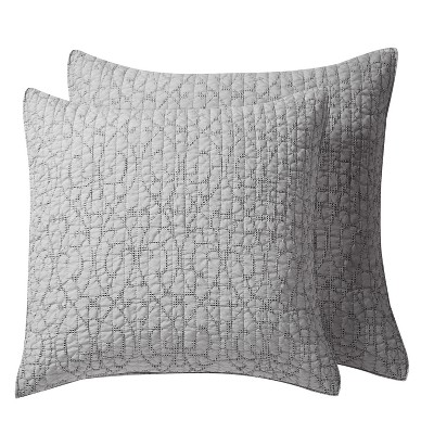 Beckett Light Gray Euro Sham Set of 2 - Levtex Home