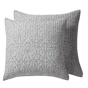 Beckett Light Gray Euro Sham Set of 2 - Levtex Home - 1 of 3