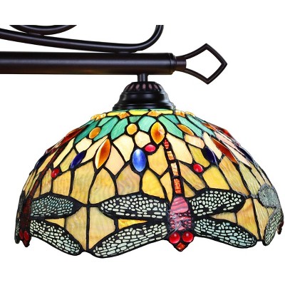 Empress Dragonfly Tiffany-Style Dark Bronze Glass Island Pendant Light
