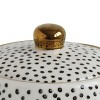 Storied Home White Stoneware Teapot with Black Speckles & Gold Electroplating - 4 of 4
