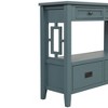 Sapphtopaz Farmhouse Console Table with 4 Drawers and Open Shelf, Entryway Table with Side Hollowed, TV Stands for Living Room, Entryway - 4 of 4