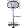 Basketball Hoop System w/Wheels,Height Adjustable Basketball Stand for Teens Adults Indoor Outdoor - 3 of 4