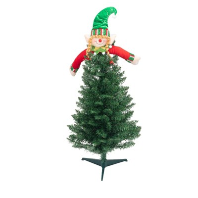 Karl Home PVC Branch Christmas Tree with Santa Claus Decoration