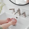 BWE 8 in. Widespread Double Handle Three Holes Bathroom Faucet Water-Saving With Drain Kit - 3 of 4