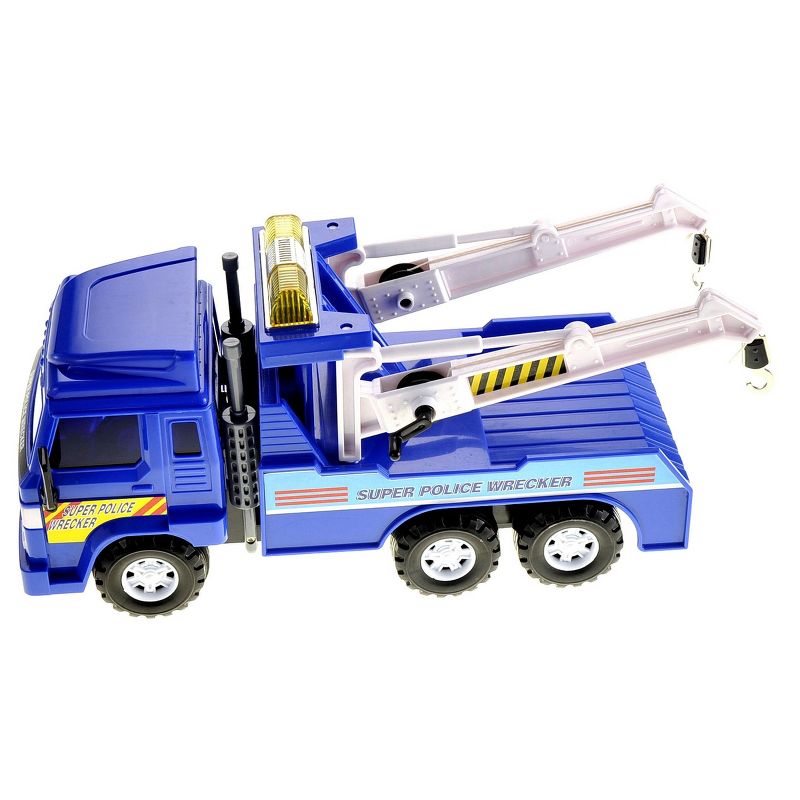 Insten Heavy Duty Police Tow Truck with Friction Power, Vehicle Toys for Kids, 5 of 7
