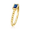 Pure Collection by Ross-Simons 0.30 Carat Lab-Grown Sapphire Ring in 18kt Gold Vermeil - 3 of 4