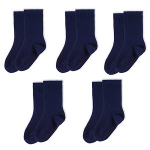 Mightly Kids Organic Cotton Crew Socks 5-pack - 1 of 3