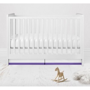 Bacati - MixNMatch Purple Band Crib/Toddler ruffles/skirt - 1 of 4