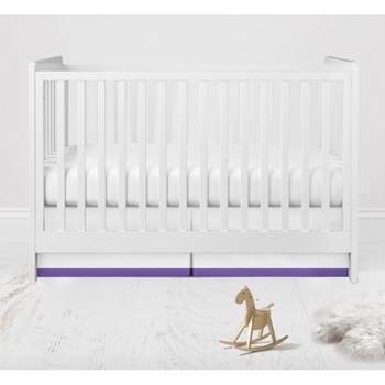 Bacati - MixNMatch Purple Band Crib/Toddler ruffles/skirt