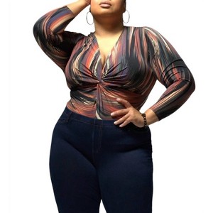Women's Long Sleeve Bodysuit - Libian - 1 of 3