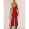 INSPIRE CHIC Women's Two Pieces Outfits One Shoulder Sleeveless Crop Top and Wide Leg Pants Sweatsuit - image 3 of 4