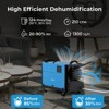 Costway 124/155/192 Pint Crawl Space Dehumidifier Commercial Dehumidifier with 3 Modes & 24H Timer 1300/1,900/2600 Sq. ft Coverage Area Blue/White - 4 of 4