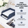 Bigso Hakan Letter Trays – 2-pack stackable organizers for A4/letter papers; stylish, sturdy, space-saving. - 3 of 4