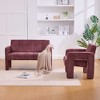 KTMBDW Small Comfy Sofa Mini Loveseat Couch 2-Seater Armrests Upholstered Sofa Chair for Small Spaces, Living Room, Bedroom, Dorm, Office - 3 of 4